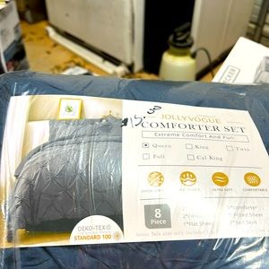 Eight piece comforter set